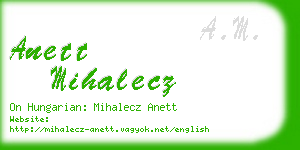 anett mihalecz business card